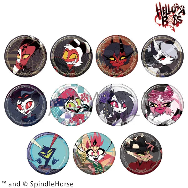 Helluva Boss Kimono Series Washi Paper Can Badges