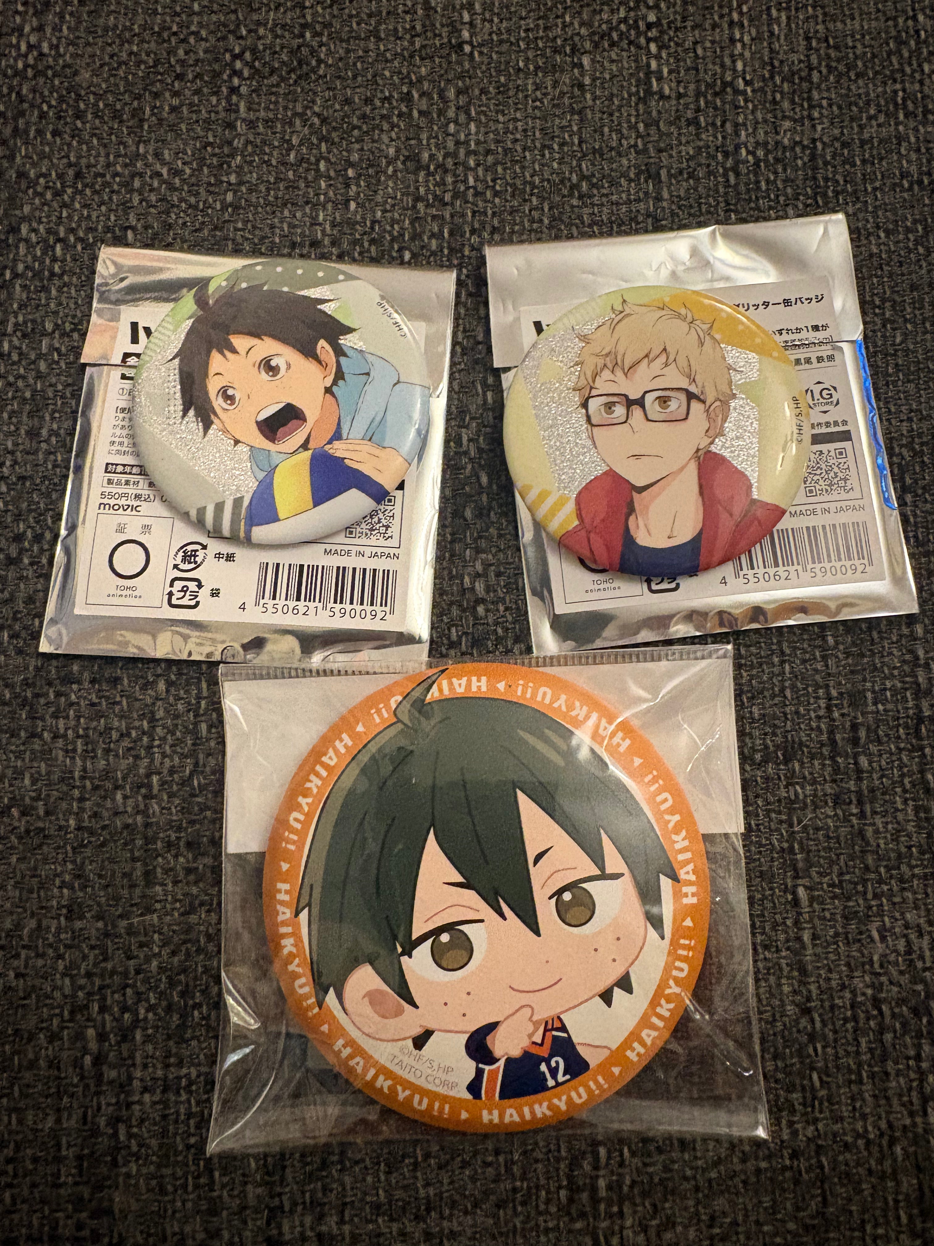 Haikyuu badges reserved