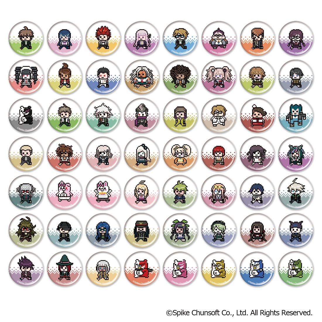 PREORDER: Danganronpa Series Trading Pixel Art Mini Badges