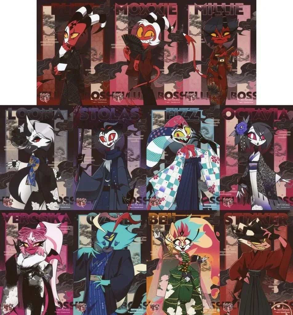 Helluva Boss Kimono Series Promotional Bromide Photocards